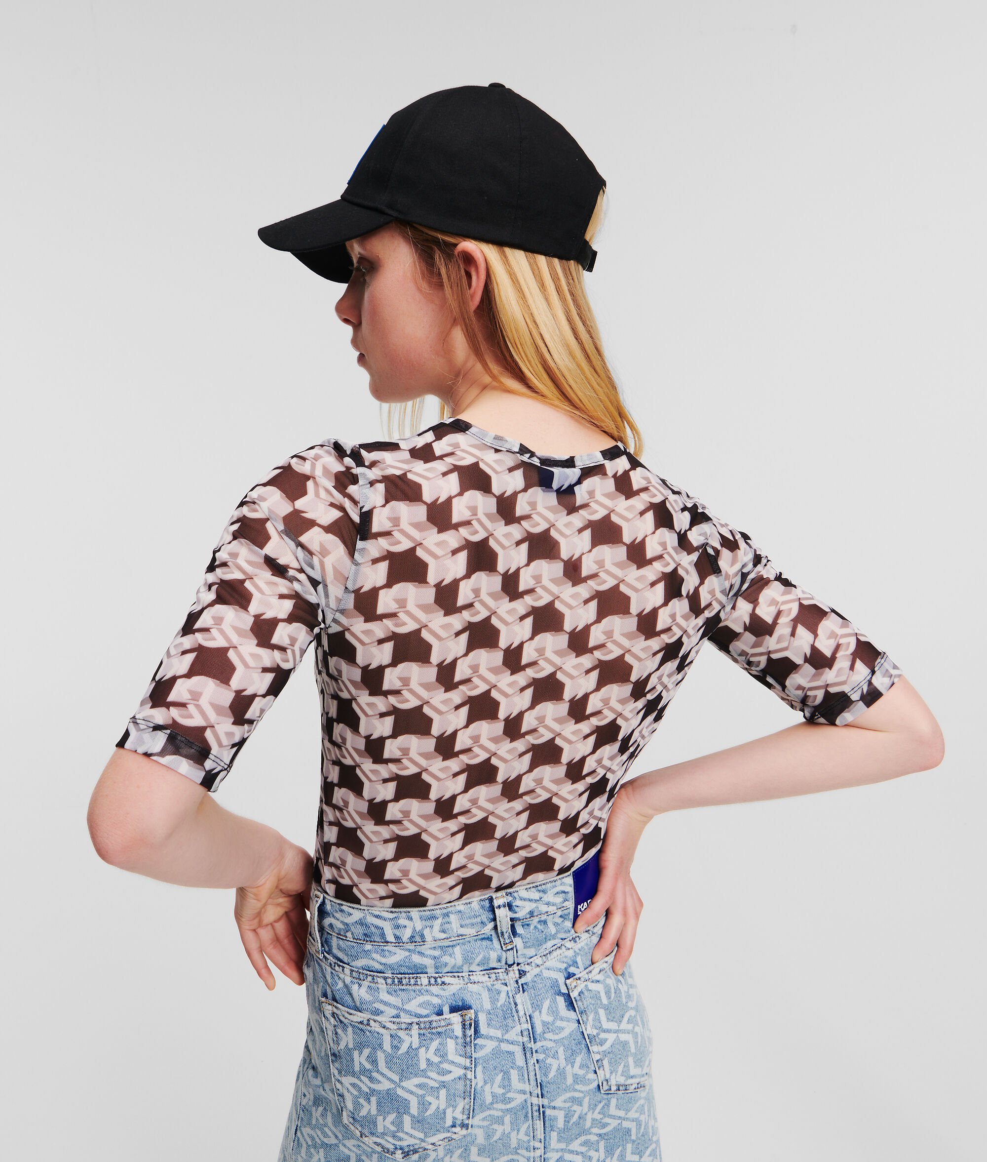 (image for) Fun KLJ Monogram Sheer Top